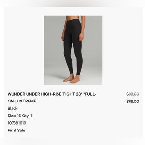Lululemon black leggings
